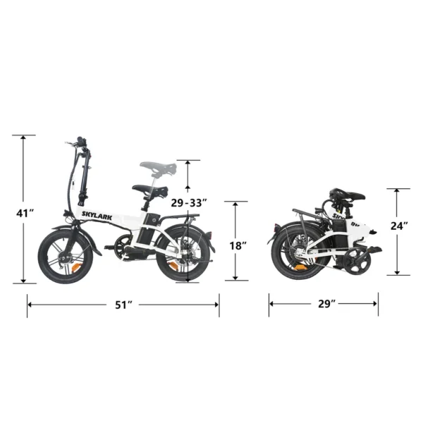 Nakto Skylark 16" Folding Electric Bike - Image 3