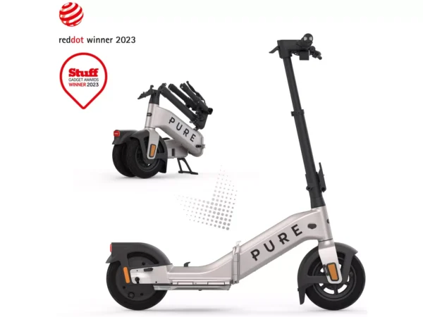 Pure Advance Flex Platinum Silver Electric Scooter