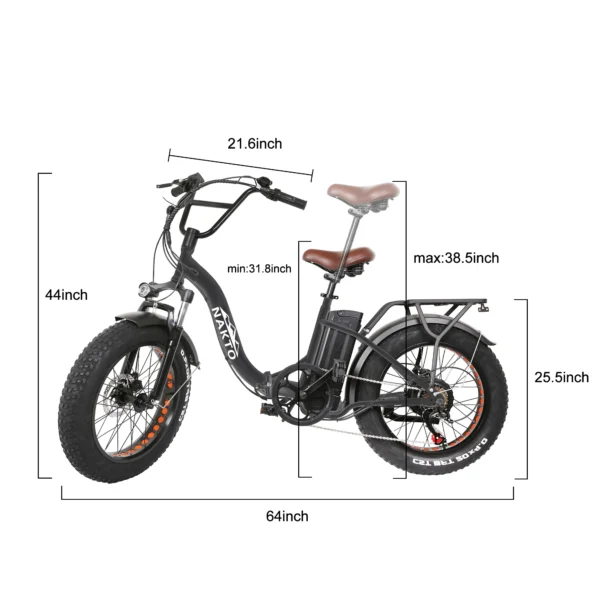 Nakto 20" OX Folding Electric Bike 500W 48V - Image 2