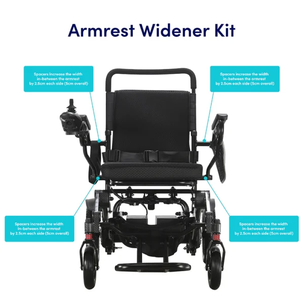 MobilityPlus+ Ultra-Light RangerXL Folding Electric Wheelchair - Image 3