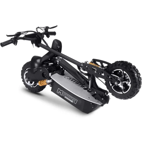 MotoTec 2000w 48v Electric Scooter Black - Image 3