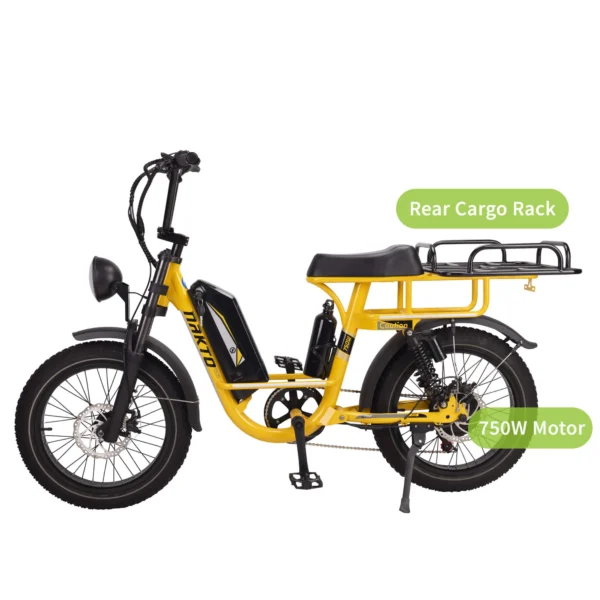 Nakto F4 Step-Thru 750W Electric Cargo Bike - Image 4